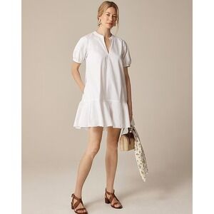 J.Crew Delilah dress in cotton poplin White‎ Small NWT
